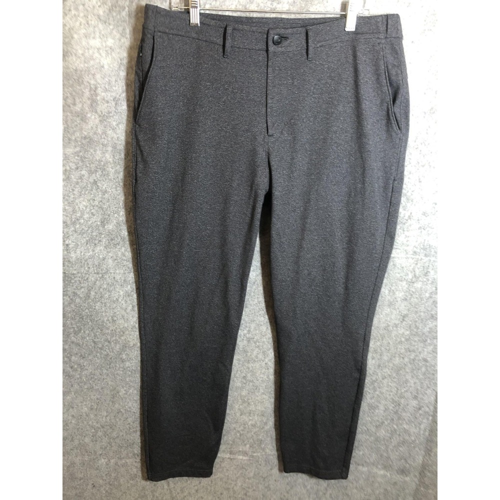 Public Rec Pants Mens 36x32 Gray Slim Fit Knit Stretch Chino Casual Travel